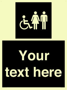 Custom information: black panel disabled female and male